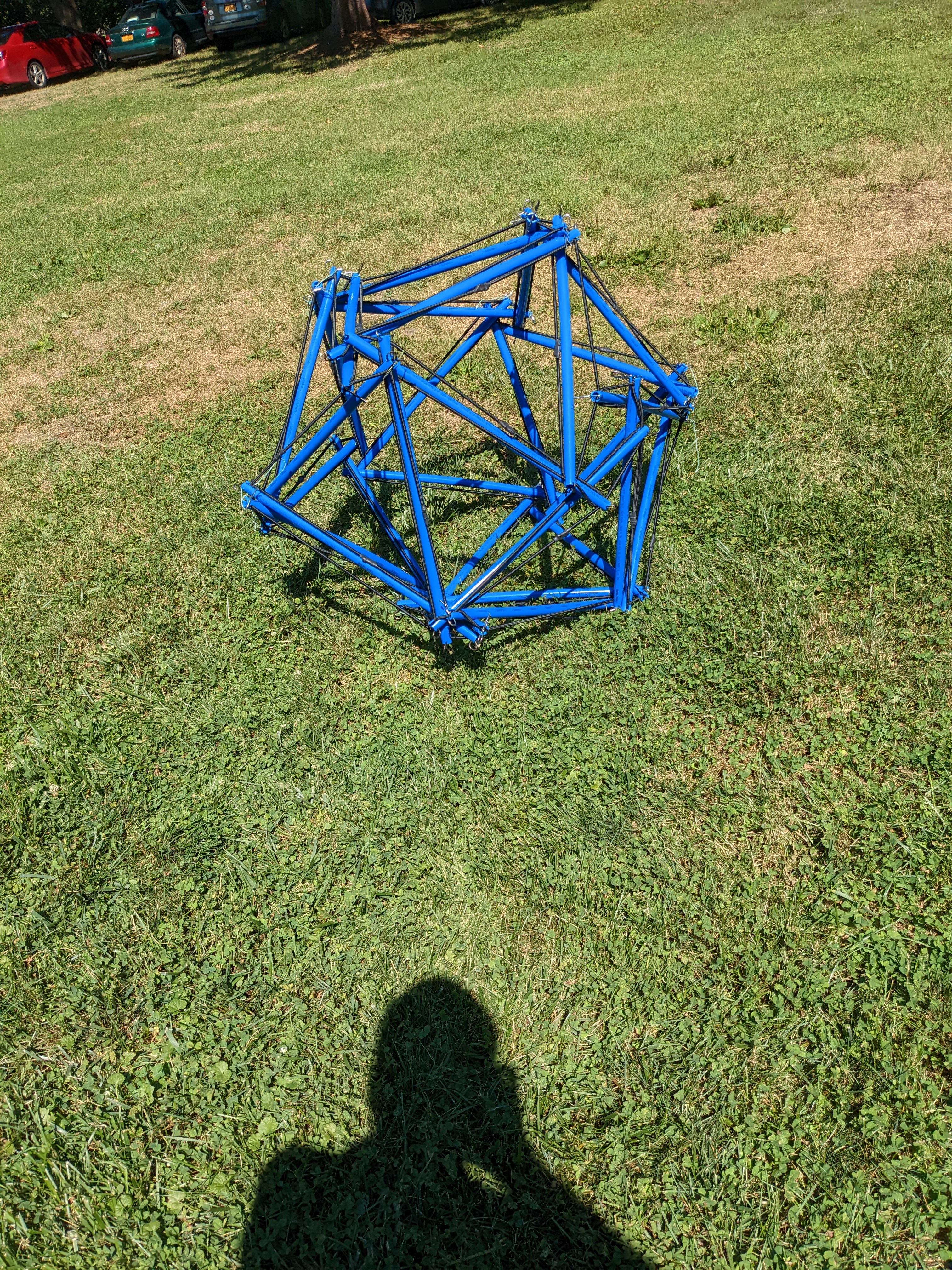 Photo of my tensegrity icosahedron.