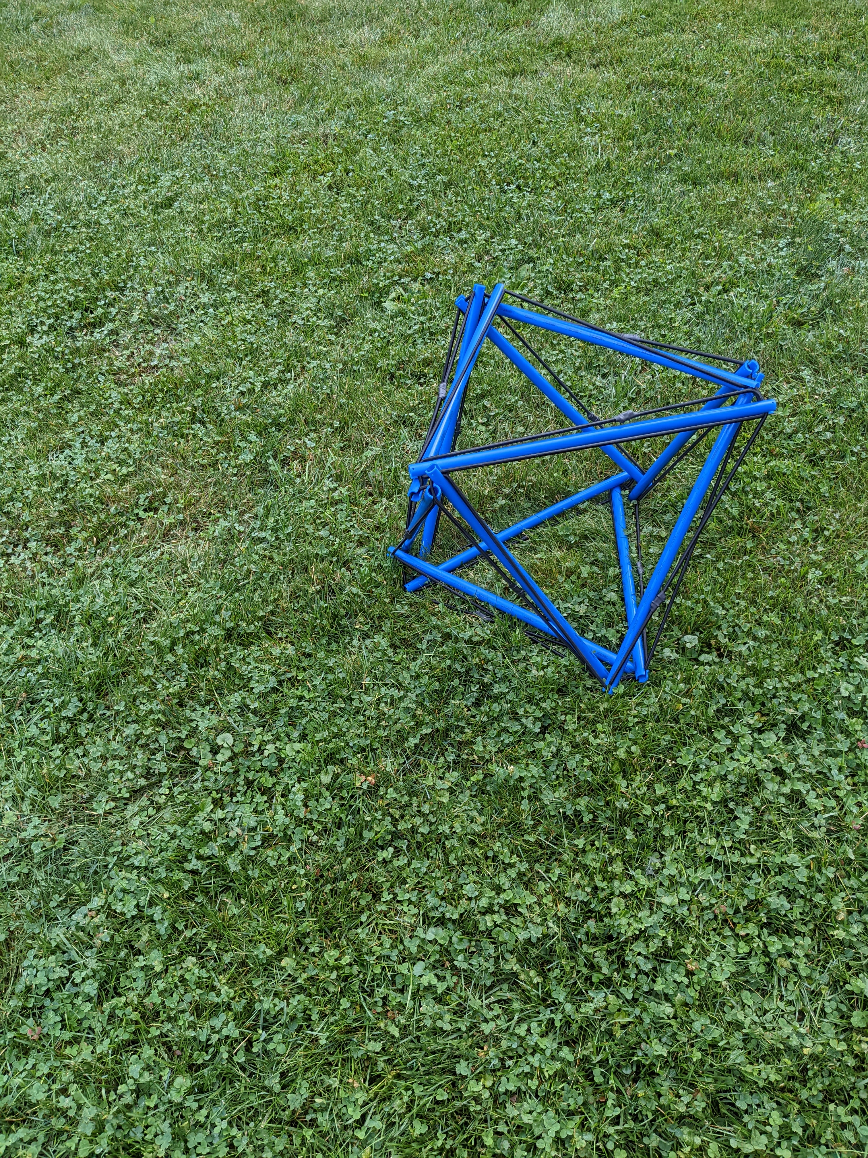Photo of my tensegrity octahedron.